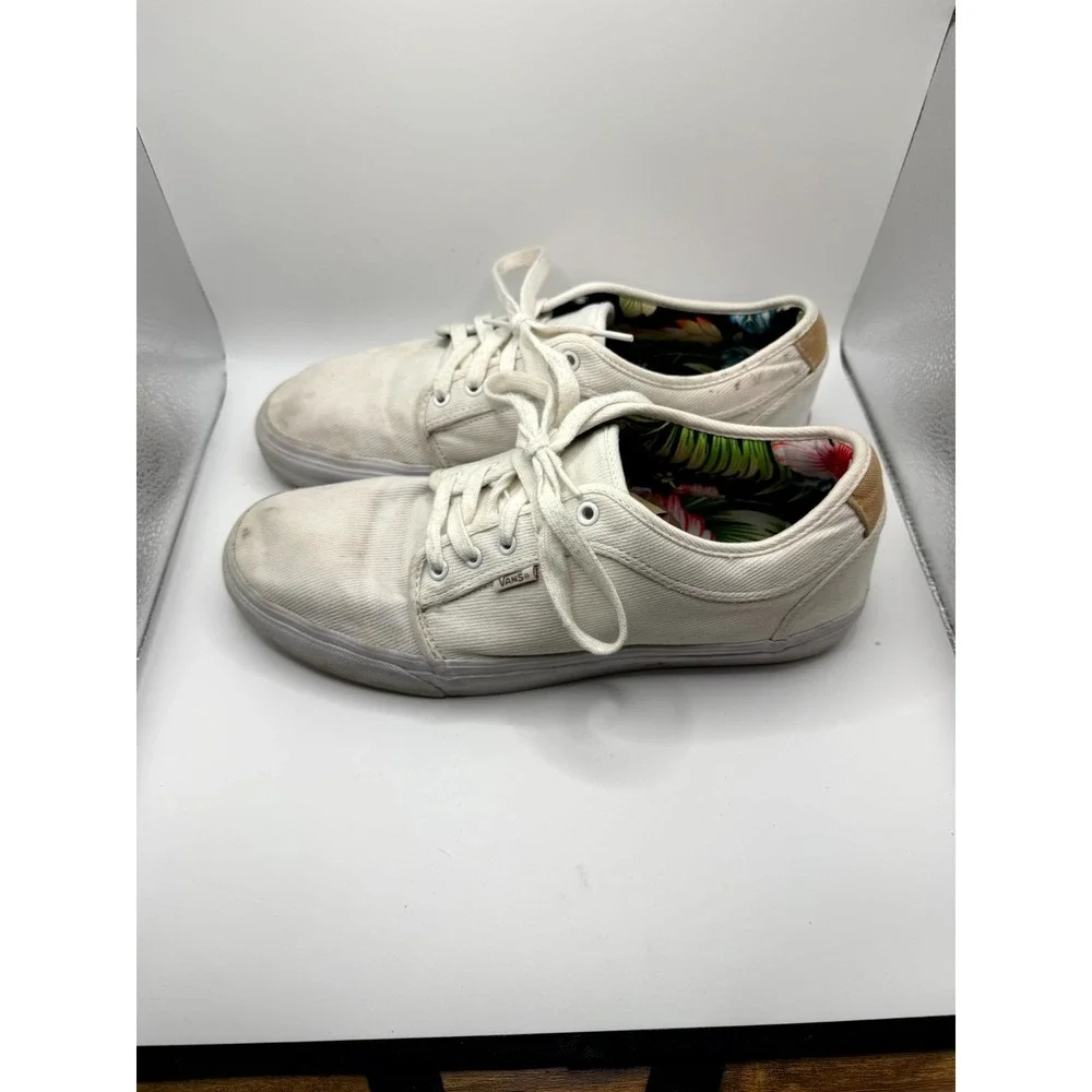 Vans Chukka Low Men 13 Sneaker Marshmallow Natural White Canvas Skateboard Shoes
